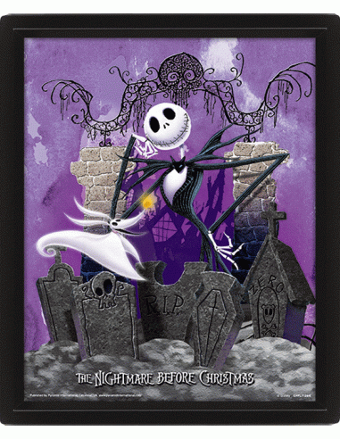PESADILLA ANTES DE NAVIDAD - PÓSTER 3D GRAVEYARD