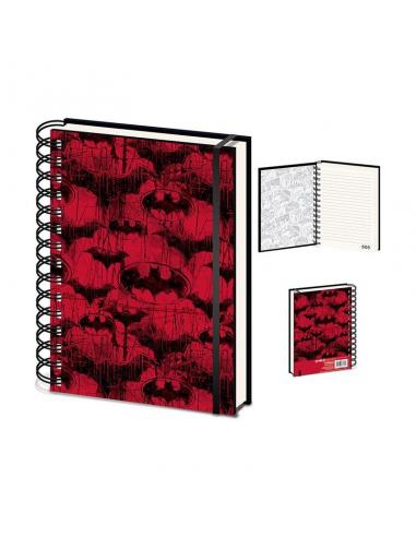 BATMAN - CUADERNO A5 ESPIRAL BATMAN RED LOGO