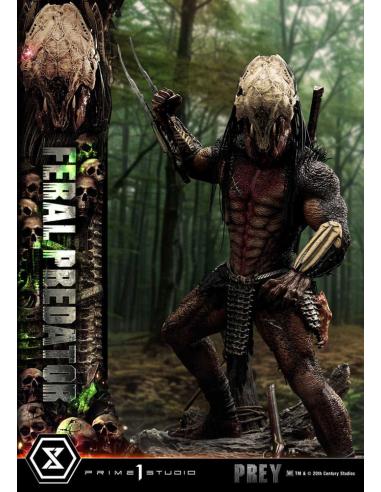 Prey (Movie) Estatua Museum Masterline Series 1/3 Feral Predator 89 cm