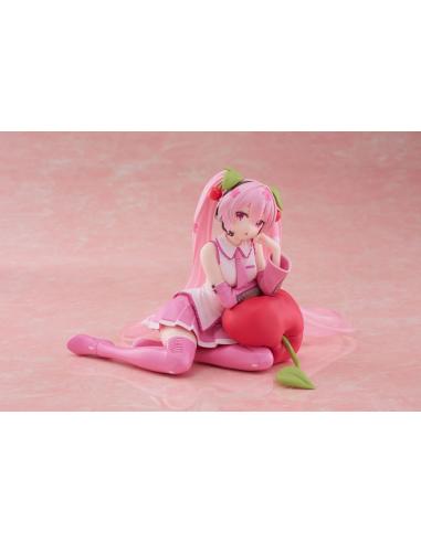 Hatsune Miku Estatua PVC Desktop Cute Figure Sakura Miku Cherry Cushion Ver. 13 cm