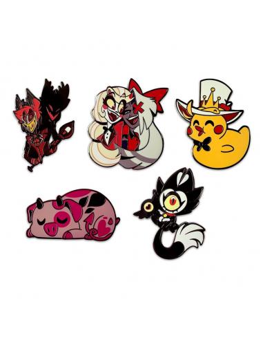 Hazbin Hotel Chapas esmaltadas Set 5 cm (6)