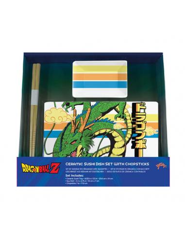 Dragon Ball Z Platos y palillos de sushi de cerámica Shenron