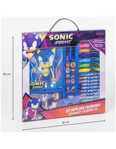 Set papeleria coloreable Sonic Prime