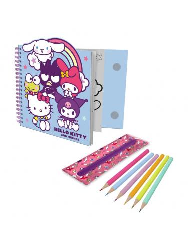 Cuaderno actividades + estuche removible Hello Kitty and Friends
