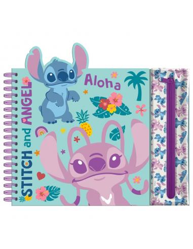 Cuaderno actividades con estuche removible Stitch Disney