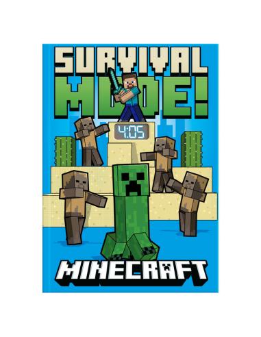 Cuaderno con reloj led Minecraft