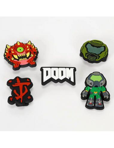 Doom Pack de 5 Chapas para Crocs Run and Fun