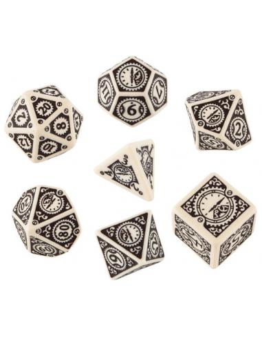 QW SET DADOS STEAMPUNK CLOCKWORK BEIGE (7)