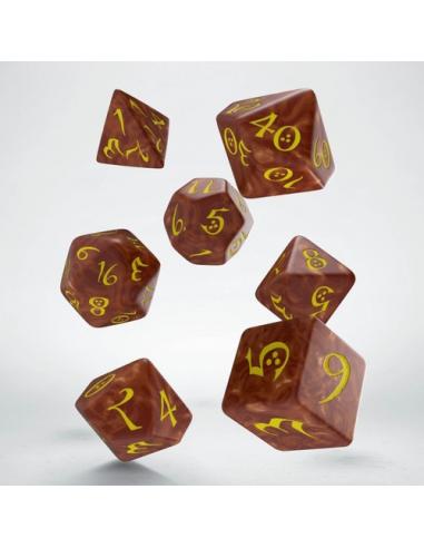QW DADOS CLASSIC RPG CARAMEL & YELLOW SET (7)