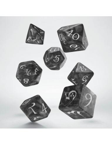QW DADOS CLASSIC RPG SMOKY & WHITE SET (7)