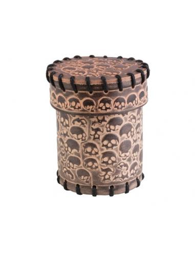QW CUBILETE DE CUERO SKULLY BEIGE