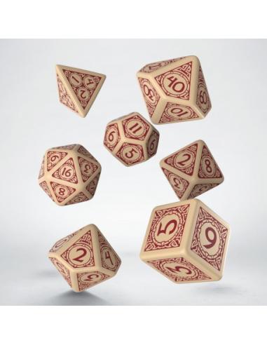 QW DADOS VIKING BEIGE & BURGUNDY SET (7)
