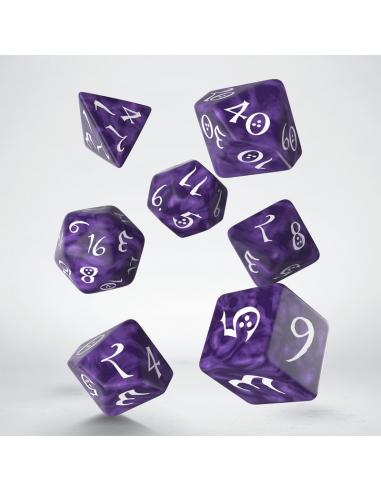 QW DADOS CLASSIC RPG LAVENDER & WHITE (7)