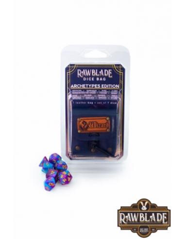 RAWBLADE DADOS + BOLSA DE CUERO WIZARD (7)