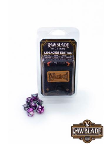 RAWBLADE DADOS + BOLSA DE CUERO DARK ELF (7)