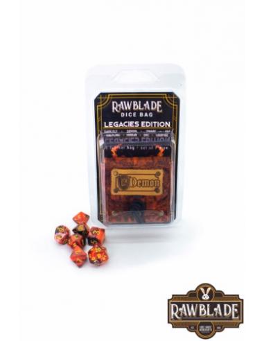 RAWBLADE DADOS + BOLSA DE CUERO DEMON (7)