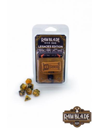 RAWBLADE DADOS + BOLSA DE CUERO DWARF (7)