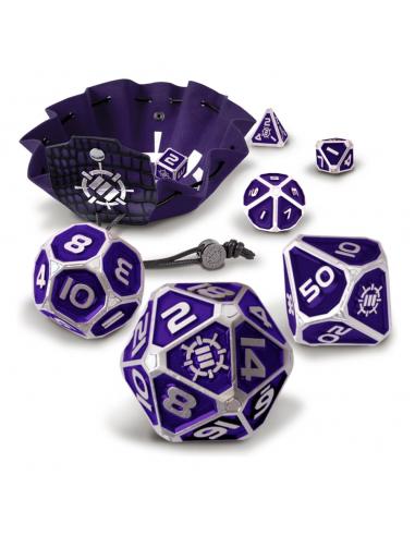Enhance Tabletop Series Metal RPG Juego de cubos Purple (7)