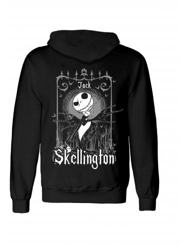 Pesadilla antes de Navidad Sudadera capucha Jack Skellington In Frame Black And Back talla L