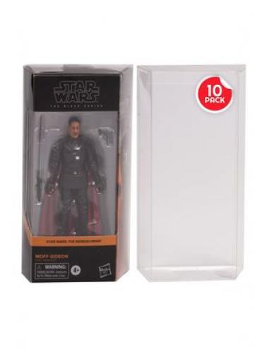 10 X PROTECTOR PET 0.35 MM FIGURAS EN CAJA LATERAL ANGULADO HASBRO STAR WARS THE BLACK SER