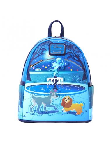 Mochila 70th Anniversary La Dama y el Vagabundo Disney Loungefly 26cm