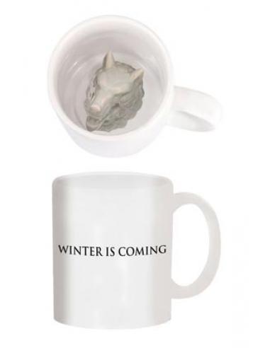 STARK TAZA CERAMICA CON LOBO ESCULPIDO HBO TAZA CERçMICA