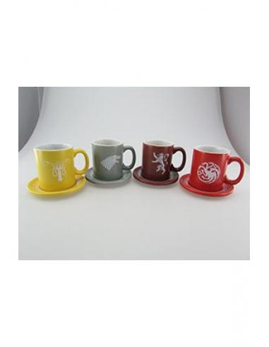 EMBLEMAS Y LEMAS SET 4 MINI TAZAS CAFE CERAMICA GAME OF THRONES
