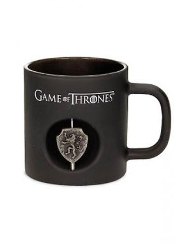 LANNISTER TAZA NEGRA CRISTAL EMBLEMA GIRATORIO GAME OF THRONES