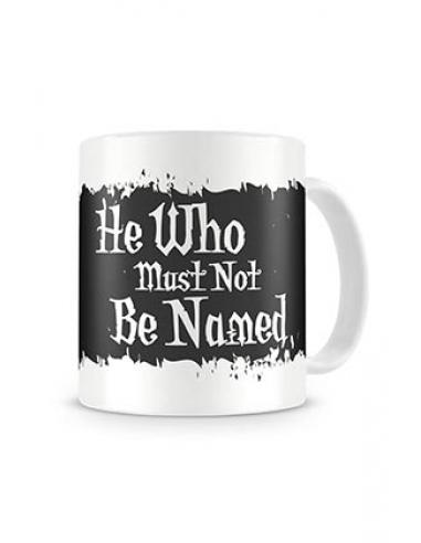 QUIEN NO DEBE SER NOMBRADO TAZA BLANCA CERAMICA HARRY POTTER
