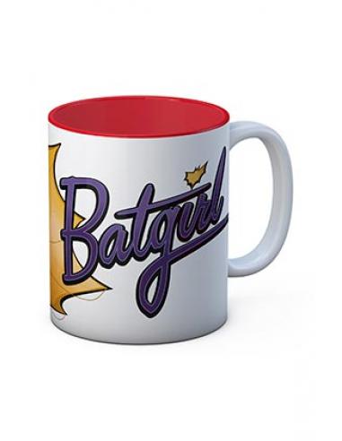BATGIRL TAZA BLANCA-ROJA CERAMICA UNIVERSO DC