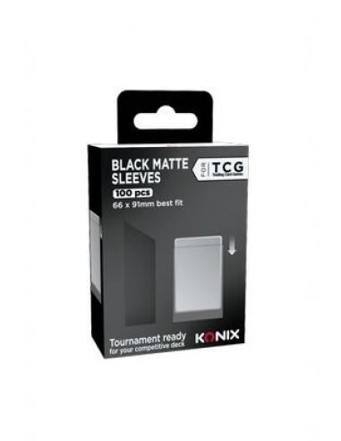 100 X BLACK MATTE SLEEVES 66X91 MM FUNDAS PARA TCG