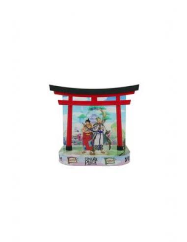 LUFFY & ZORO WANO SCENE DIORAMA CON LUZ 20 CM ONE PIECE