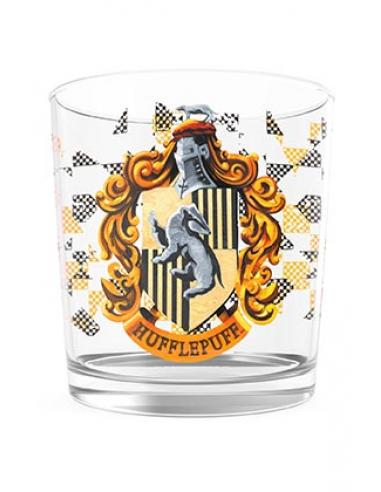 VASO CRISTAL LOGO HUFFLEPUFF HARRY POTTER