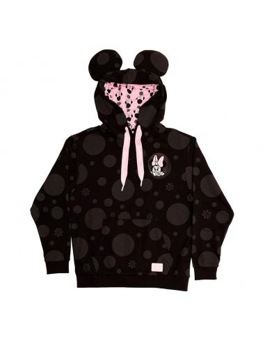 Disney by Loungefly Sudadera Capucha Unisex Minnie Rocks the Dots Florals talla L