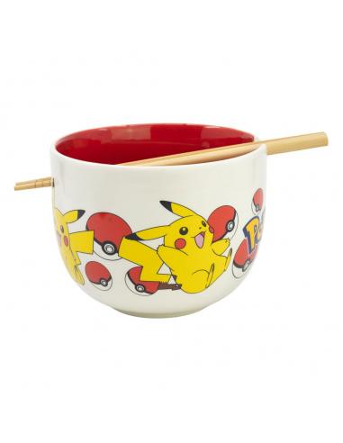 Pokémon Bol para Ramen con Palillos Face
