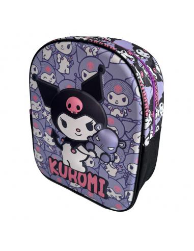 Mochila 3D Kuromi Hello Kitty 29cm