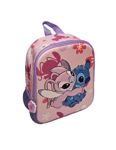 Mochila 3D Angel &#38; Stitch Disney 29cm