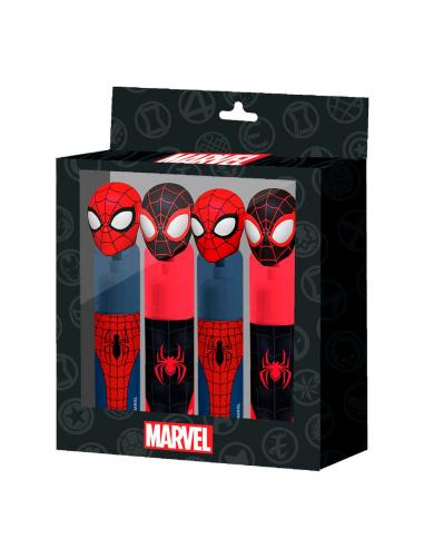 Blister 4 subrayadores Spiderman Marvel