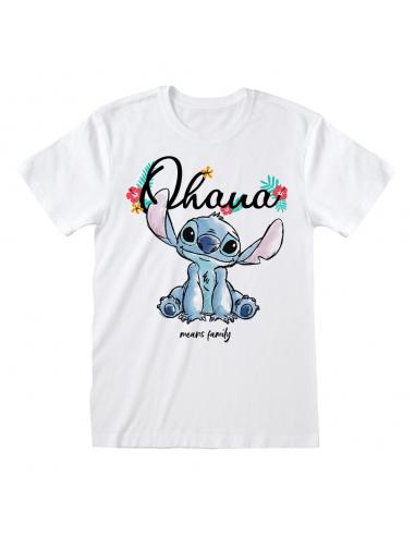 Lilo & Stitch Camiseta Ohana Means Family White talla L