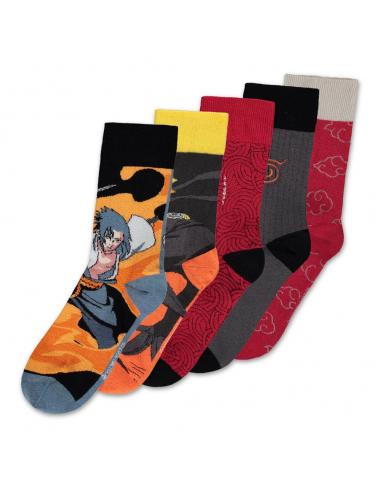 Naruto Shippuden Pack de 5 Pares de Calcetines 43-46
