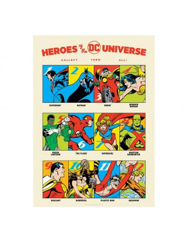 DC Comis Litografia 90th Anniversary Heroes Limited Edition 42 x 30 cm