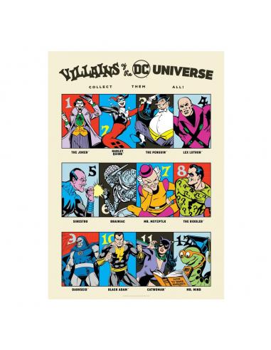 DC Comis Litografia 90th Anniversary Villains Limited Edition 42 x 30 cm