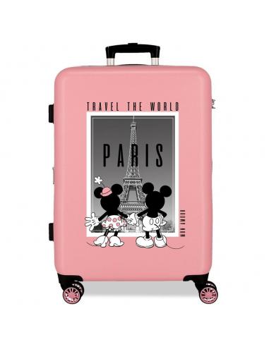 Maleta trolley ABS Paris Mickey & Minnie Disney 68cm
