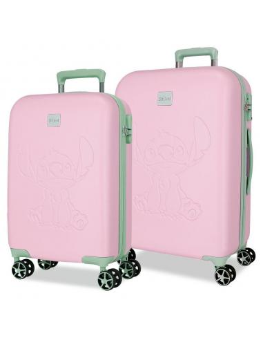 Set 2 Maletas trolley ABS Malva Stitch Disney