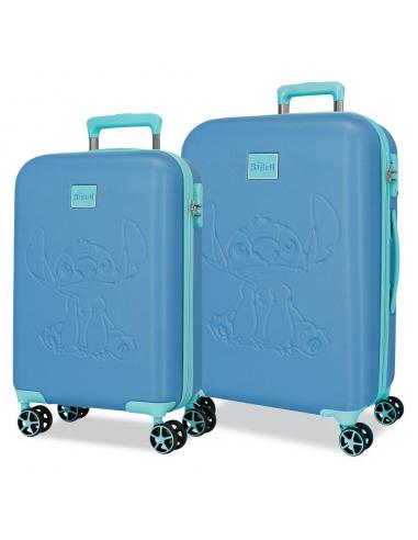 Set 2 Maletas trolley ABS Azulon Stitch Disney