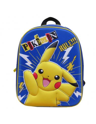 Mochila 3D Pikachu Pokemon 30cm