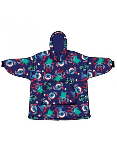 Bata sudadera oversize Stitch Disney coral adulto
