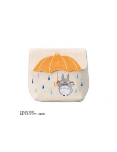 TOTORO GRIS PARAGUAS NARANJA NECESER 15X12 CM MI VECINO TOTORO
