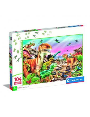 Puzzle super Tierra de Dinosaurios 104pzs