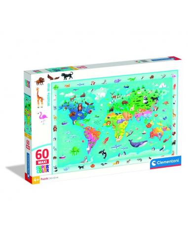 Puzzle maxi Mapa de la Fauna 60pzs